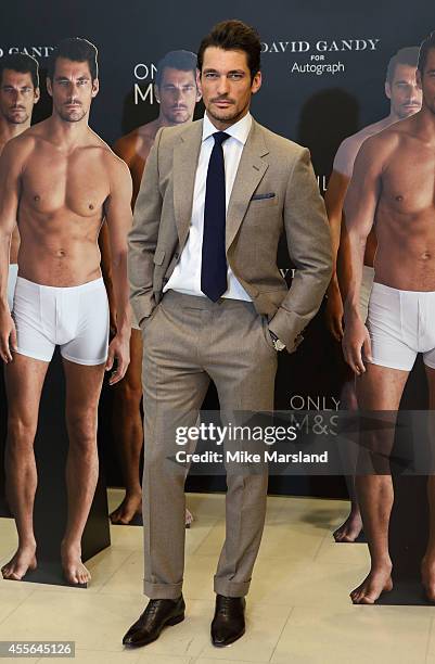 David Gandy attends a photocall to launch his collection for Marks and Spencer Autograph at M&S on September 18, 2014 in London, England.