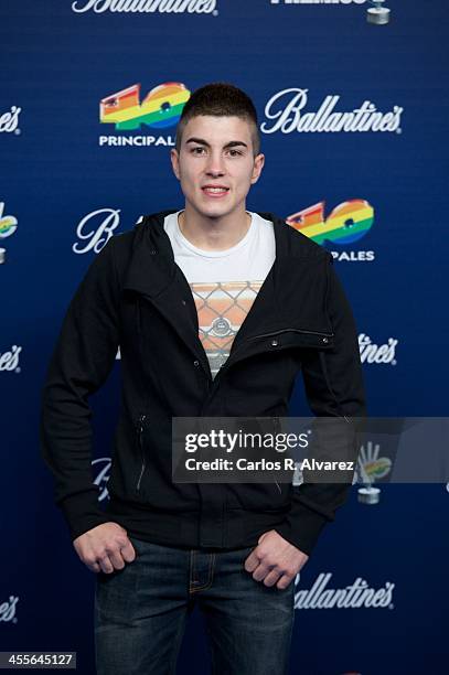 Maverick Vinales attends the "40 Principales Awards" 2013 photocall at Palacio de los Deportes on December 12, 2013 in Madrid, Spain.