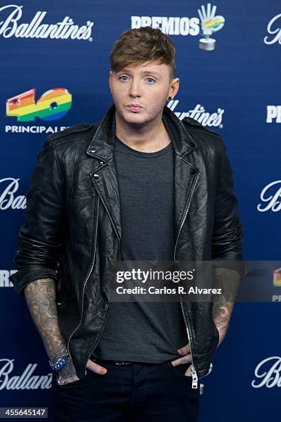 Singer James Arthur attends the "40 Principales Awards" 2013 photocall at Palacio de los Deportes on December 12, 2013 in Madrid, Spain.