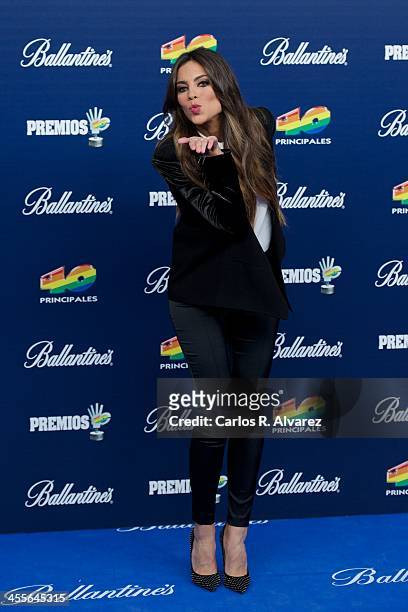 Melissa Jimenez attends the "40 Principales Awards" 2013 photocall at Palacio de los Deportes on December 12, 2013 in Madrid, Spain.