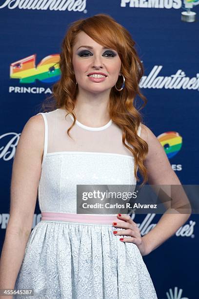 Spanish actress Cristina Castano attends the "40 Principales Awards" 2013 photocall at Palacio de los Deportes on December 12, 2013 in Madrid, Spain.