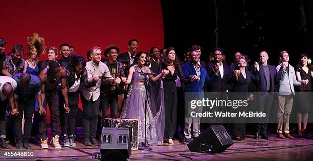Celina Jaitly, Stephanie J. Block, Billy Porter, Patti LuPone, Sting, Vlad, Lena Hall and cast performing at 'Uprising Of Love: A Benefit Concert For...