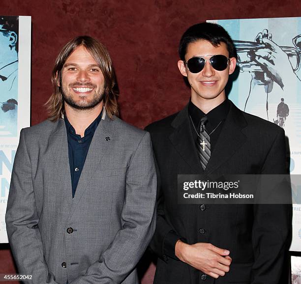 Alan Hicks and Justin Kauflin attend the 'Keep On Keepin' On' premiere at Landmark Theatre on September 17, 2014 in Los Angeles, California.