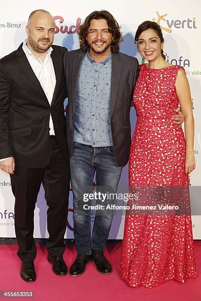 Manuel Carrasco and Mar Amate attend the 'Pie Derecho' Music Awards 2013 at Callao cinema on December 12, 2013 in Madrid, Spain.