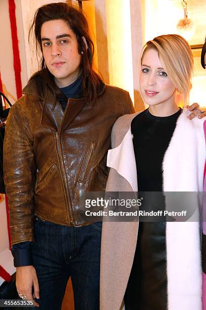 Peaches Geldof and husband Thomas Cohen attend the Cocktail Party for the Presentation of Fendi 'Bag Bugs', held at Fendy store of Avenue Montaigne...