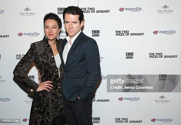 America Olivo and Christian Campbell attend the "The Two Faces Of January" New York Premiere at Landmark's Sunshine Cinema on September 17, 2014 in...