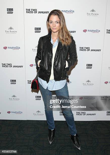 Sofia Sanchez Barrenechea attends the "The Two Faces Of January" New York Premiere at Landmark's Sunshine Cinema on September 17, 2014 in New York...