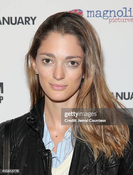 Sofia Sanchez Barrenechea attends the "The Two Faces Of January" New York Premiere at Landmark's Sunshine Cinema on September 17, 2014 in New York...