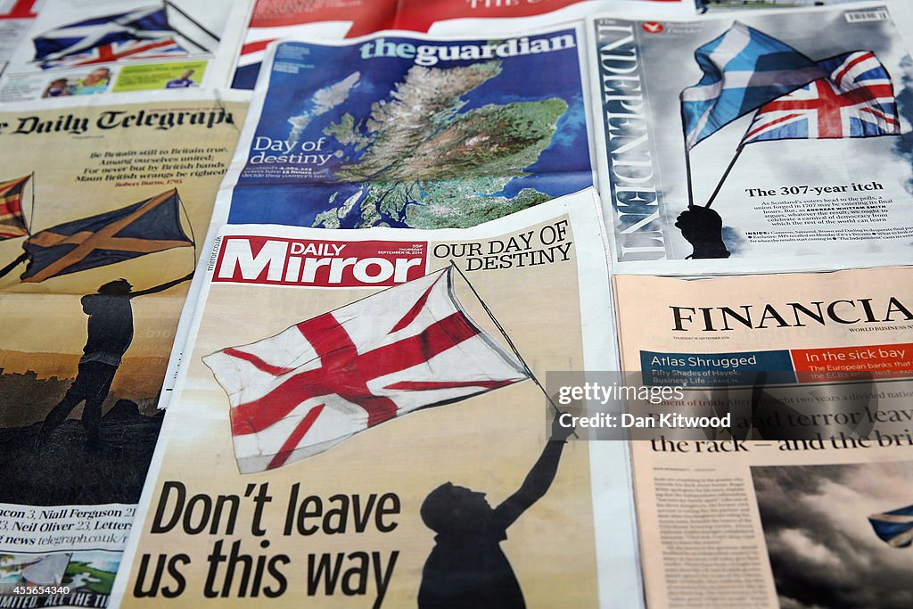 People Of Scotland Take To The Polls To Decide Their Country's Fate In Historic Vote