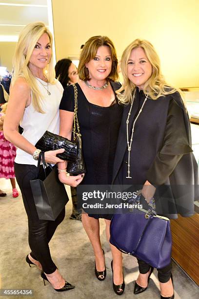 Jennifer Condas, Pamela Lowry and Allison Cott attend David Yurman with RIVIERA host an in-store event to celebrate the 'Enduring Style' fall...