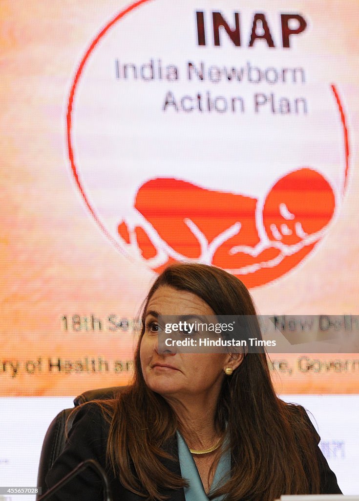 Bill And Melinda Gates At The Launch Of India Newborn Action Plan