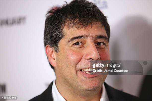 Director Hossein Amini speaks to the media at "The Two Faces Of January" New York Premiere at Landmark's Sunshine Cinema on September 17, 2014 in New...