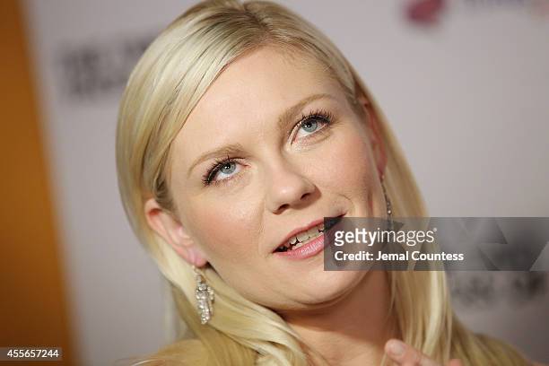 Actress Kirsten Dunst speaks to the media at "The Two Faces Of January" New York Premiere at Landmark's Sunshine Cinema on September 17, 2014 in New...