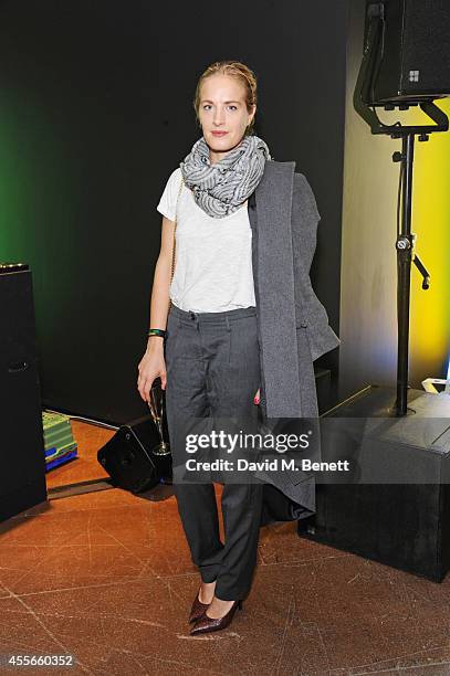 Polly Morgan attends the launch of Manhattan Loft Gardens, Harry Handelsman's newest property, on September 18, 2014 in London, England.