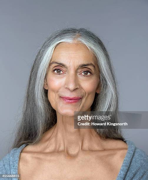 mature female beauty with gray hair - unfaded stock pictures, royalty-free photos & images