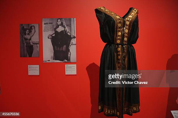 Lingerie used by Sophia Loren is displayed during her exhibition at Museo Soumaya on September 18, 2014 in Mexico City, Mexico.
