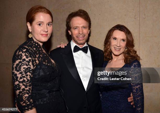 Alexandria Balahoutis, honoree Jerry Bruckheimer, and Linda Bruckheimer attend the 27th American Cinematheque Award honoring Jerry Bruckheimer at The...