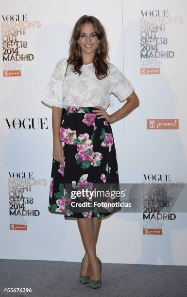 Silvia Alonso attends the Vogue Fashion's Night Out Madrid 2014 on September 18, 2014 in Madrid, Spain.