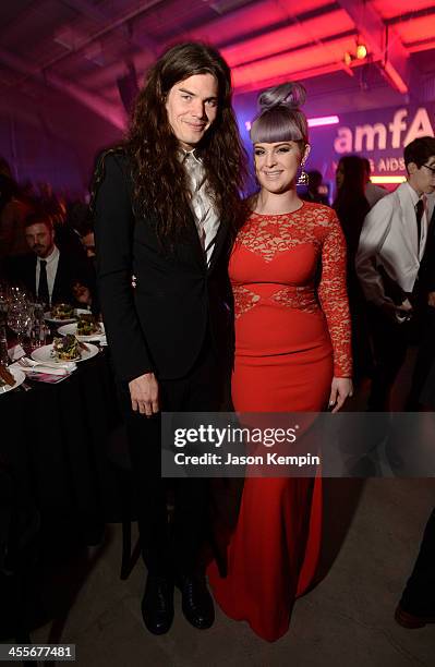 Personality Kelly Osbourne and Matthew Mosshart attend the 2013 amfAR Inspiration Gala Los Angeles at Milk Studios on December 12, 2013 in Los...