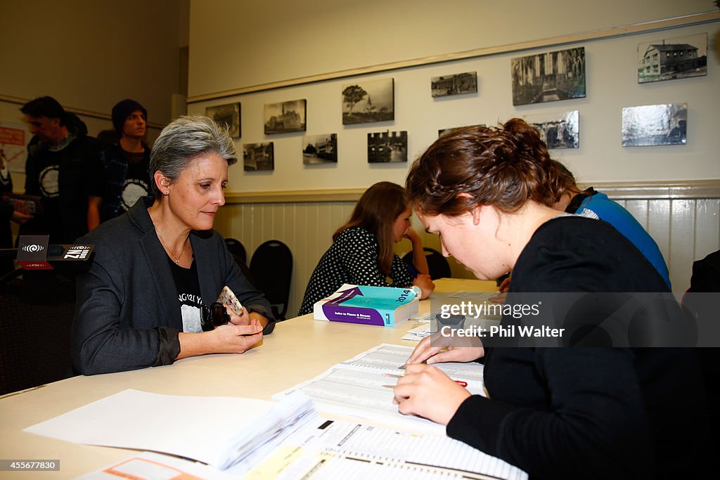 Internet Party Leader Laila Harre Votes In Auckland