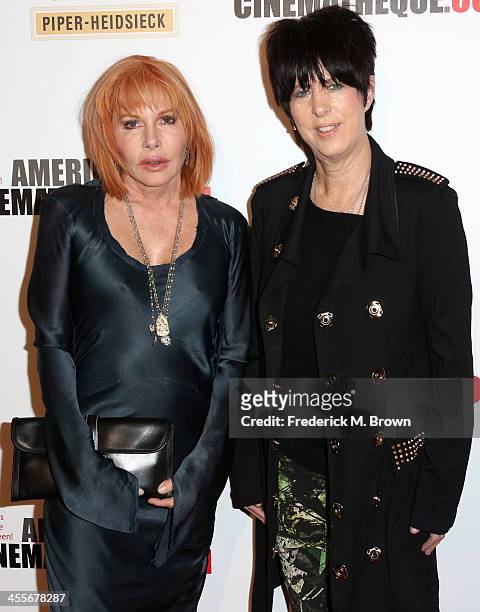 Kathy Nelson and songwriter Diane Warren arrive at the 27th American Cinematheque Award honoring Jerry Bruckheimer at The Beverly Hilton Hotel on...