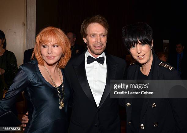 Music supervisor Kathy Nelson, honoree Jerry Bruckheimer and songwriter Diane Warren attend the 27th American Cinematheque Award honoring Jerry...