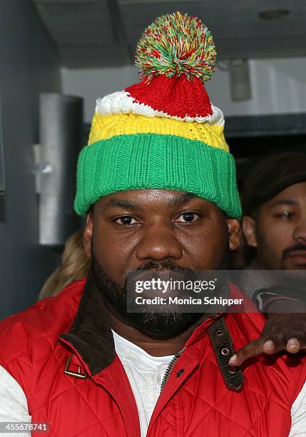Raekwon attends PS Underground NYC with Grammy Artists Helping Hurricane Sandy Relief hosted by Jerry Wonda and Gina de Franco at Platinum Studio on...