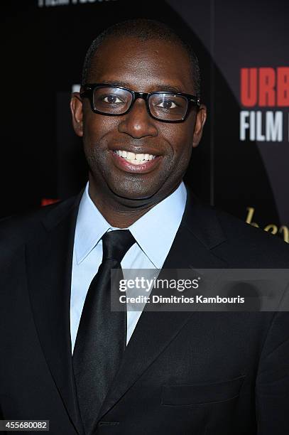 Stacy Spikes, Founder of Urbanworld Film Festival attends BEYOND THE LIGHTS opening The Urbanworld Film Festival at SVA Theater on September 18, 2014...