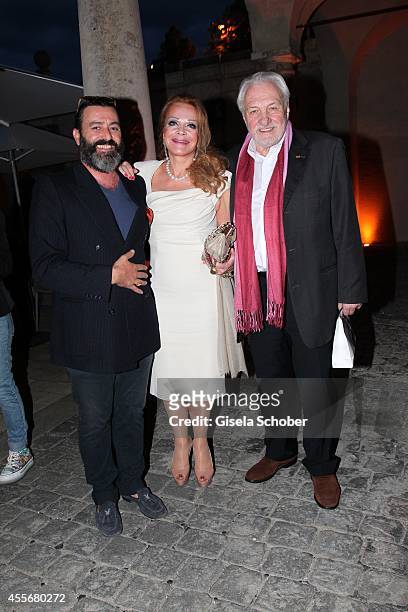 Artist Mauro Bergonzoli and Ulrike Huebner and her husband Erich Kaub attend the Exhibition Opening of Mauro Bergonzoli at Bayerisches Nationalmuseum...