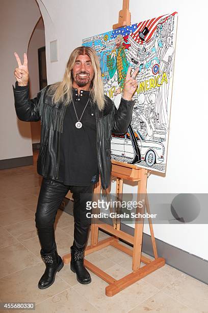 Abi Ofarim attends the Exhibition Opening of Mauro Bergonzoli at Bayerisches Nationalmuseum on September 18, 2014 in Munich, Germany.