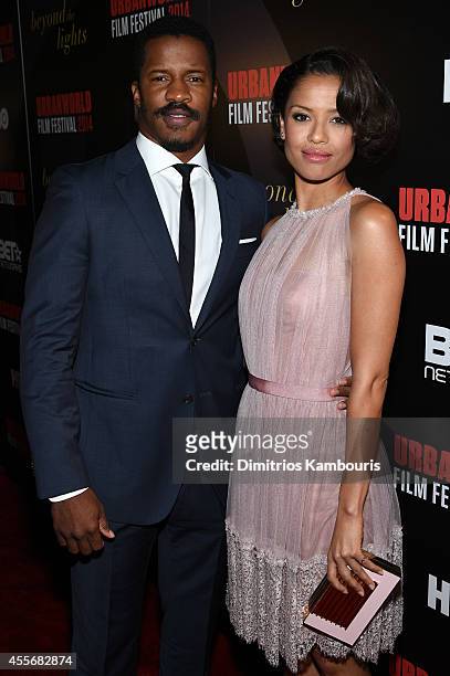 Actors Nate Parker and Gugu Mbatha-Raw attend BEYOND THE LIGHTS opening The Urbanworld Film Festival at SVA Theater on September 18, 2014 in New York...