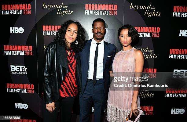 Writer/director Gina Prince-Bythewood, actors Nate Parker and Gugu Mbatha-Raw attend BEYOND THE LIGHTS opening The Urbanworld Film Festival at SVA...