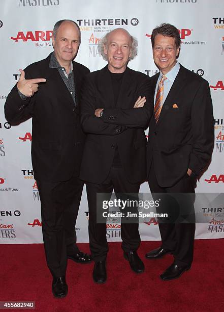 American Masters vice president of programming Michael Kantor, director/photographer Timothy Greenfield-Sanders and WNET president and CEO Neal...