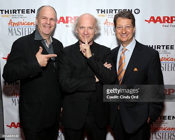 Michael Kantor, Timothy Greenfield-Sanders and Neal Shapiro attend American Masters; The Boomer List NYC Premiere on September 18, 2014 in New York...