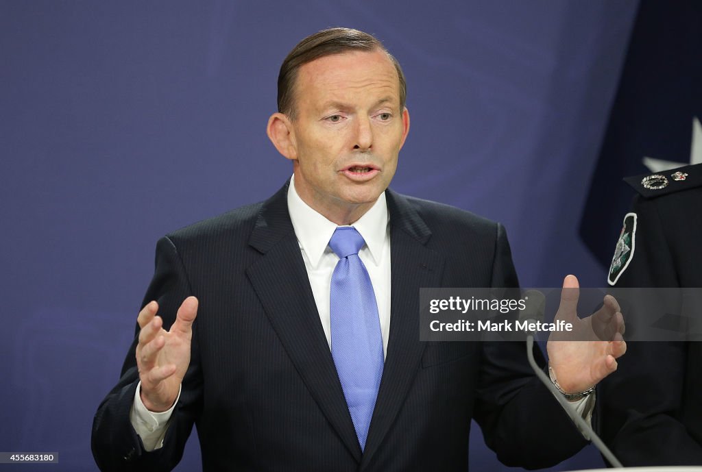 Prime Minister Holds Joint Press Conference In Sydney