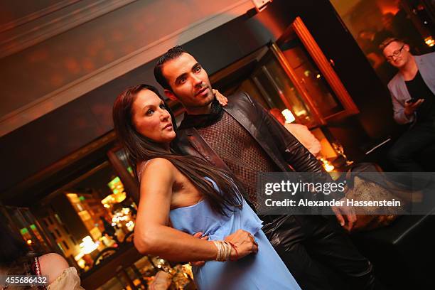 Allegra Curtis poses for pictures during the Getty Images Hearts You event at Heart on September 18, 2014 in Munich, Germany.