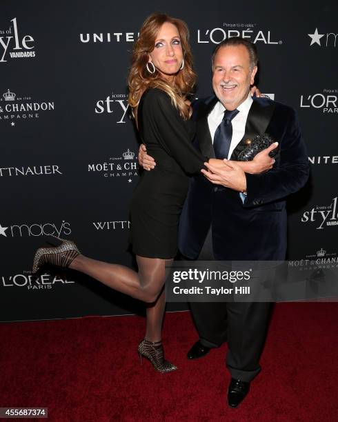 El Gordo y La Flaca" Lili Estefan and Raul De Molina attend the 2014 Icons Of Style Gala Hosted By Vanidades at Mandarin Oriental Hotel on September...