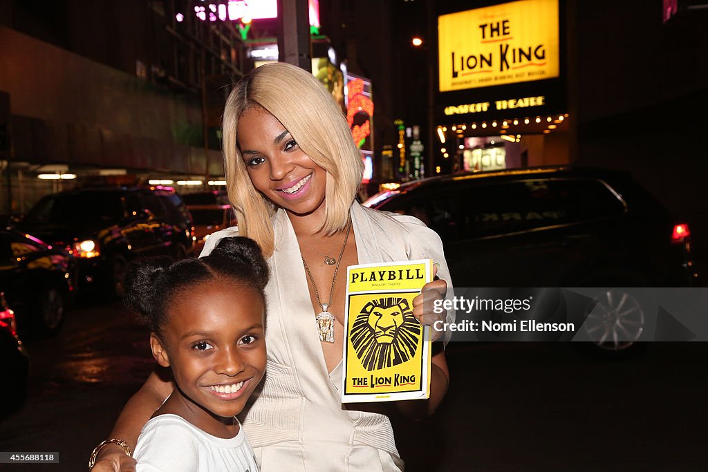 Ashanti Visits "The Lion King" On Broadway