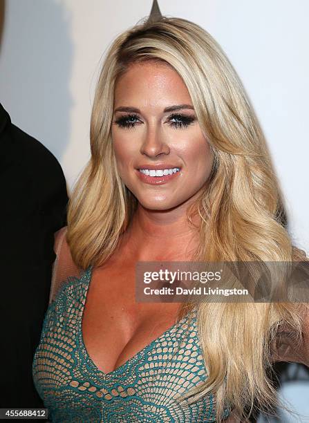 Pro wrestler Barbie Blank aka Kelly Kelly attends the Stars Get Lucky For Lupus: 6th Annual Poker Tournament at Avalon on September 18, 2014 in...