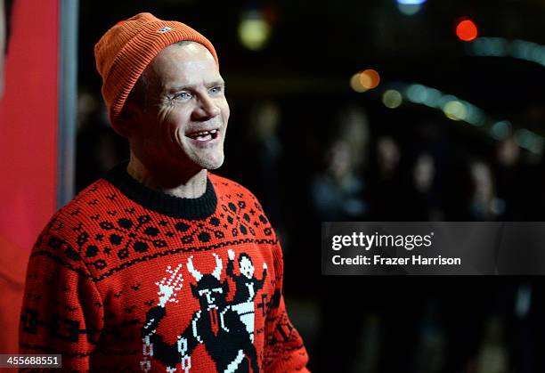 Michael 'Flea' Balzary of the Red Hot Chili Peppers attends the premiere of Warner Bros. Pictures "Her" at DGA Theater on December 12, 2013 in Los...