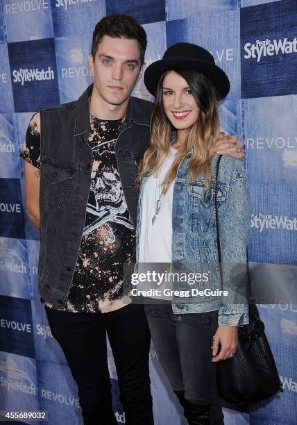 Actress Shenae Grimes-Beech and Josh Beech arrive at the People StyleWatch 4th Annual Denim Awards Issue at The Line on September 18, 2014 in Los...