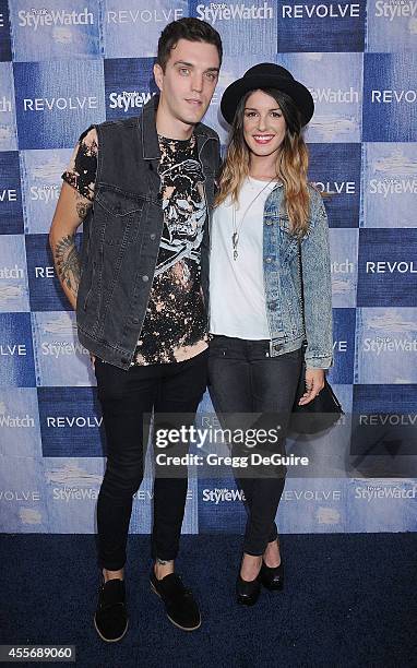 Actress Shenae Grimes-Beech and Josh Beech arrive at the People StyleWatch 4th Annual Denim Awards Issue at The Line on September 18, 2014 in Los...