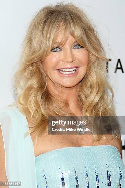 Honoree Goldie Hawn attends the 2013 amfAR Inspiration Gala Los Angeles at Milk Studios on December 12, 2013 in Los Angeles, California.