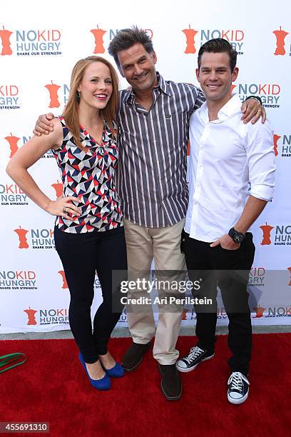 Actress Katie Leclerc, Actor D.W. Moffett, and Actor Ryan Lane arrive at La Brea Bakery And Celebrities Support No Kid Hungry at La Brea Bakery Cafe...