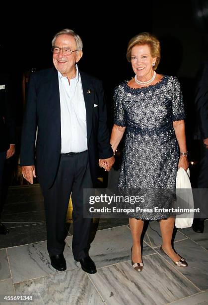 King Constantine II of Greece and Queen Anne-Marie of Greece attend the Golden Wedding Anniversary of King Constantine II and Queen Anne Marie of...