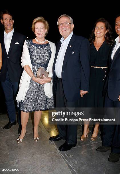 Prince Pavlos of Greece, Queen Anne-Marie of Greece, King Constantine II of Greece and Princess Alexia of Greece attend the Golden Wedding...