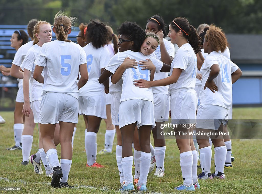 Bowie High School Girl's Soccer at Eleanor Roosevelt High School Girl's Soccer.