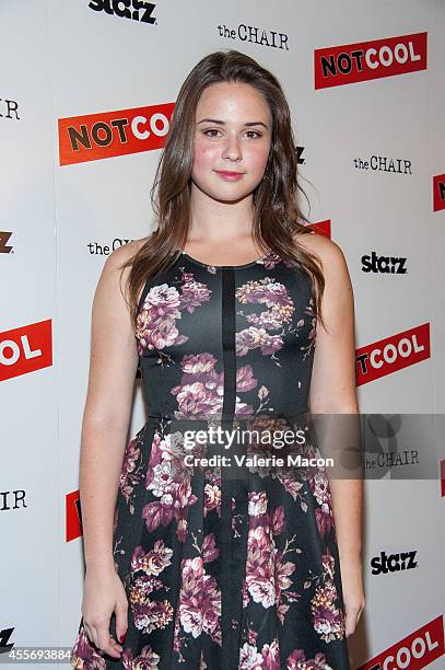 Mary Nepi arrives at the Premiere Of Starz Digital Media's "Not Cool" at the Landmark Theater on September 18, 2014 in Los Angeles, California.