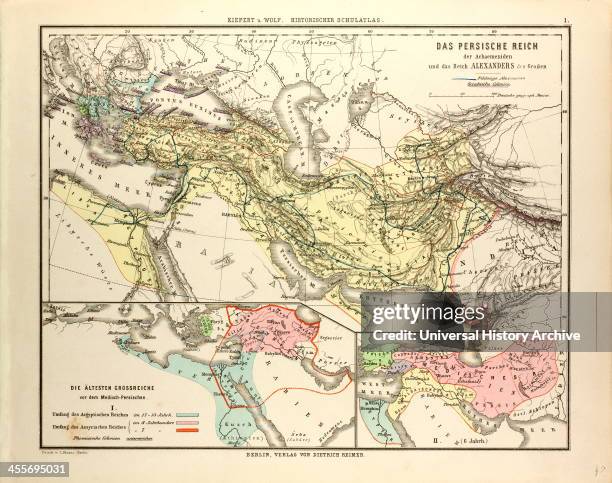 Map Of The Persian Empire And The Empire Of Alexander The Great.