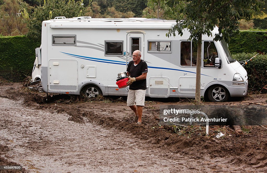 Town Camping Site After Violent Storms